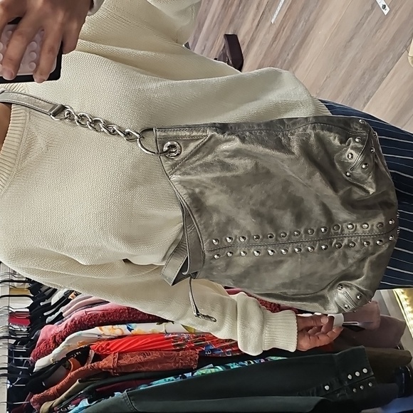 Metallic, Studded, Women's, Bag, Boho, Winter, Casual, Travel, Vintage, Punk - Picture 14 of 14